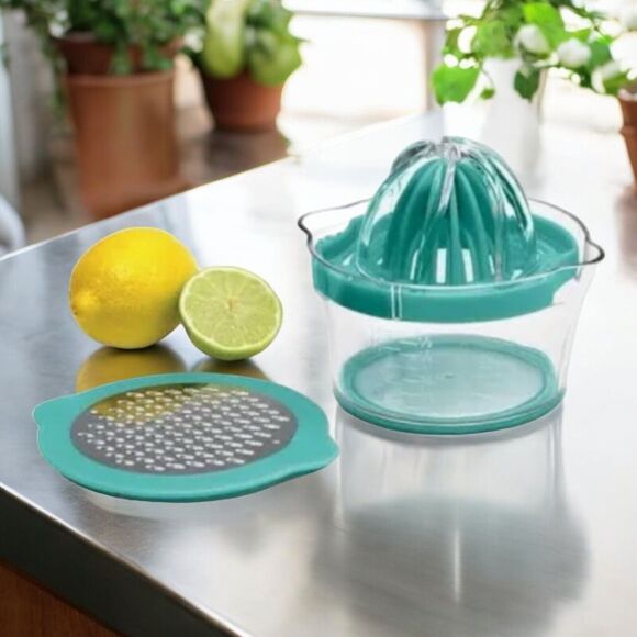 4-Piece Manual Juicer & Grater set Juice, Strain, Zest, Separates, Measures NEW - Picture 8 of 14